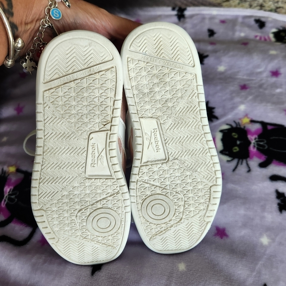 Reebok Kids White and Pink Sneakers - Picture 6 of 6